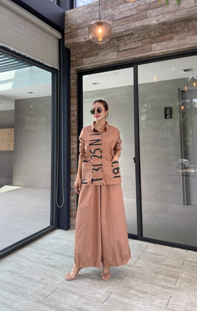 Chic Print Typography Co-Ord Set