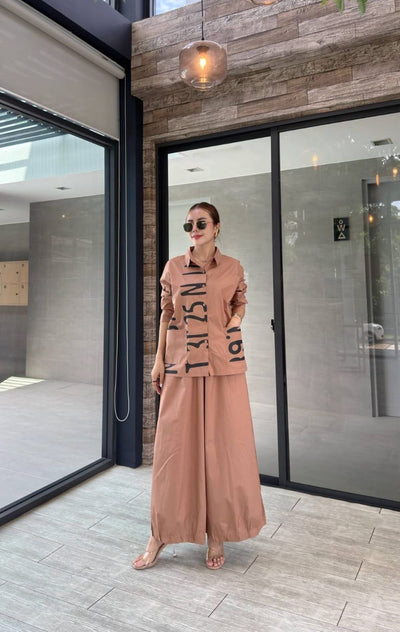 Chic Print Typography Co-Ord Set