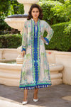 Bohemian Blue & Green Palm Tree Print Co-ord Set