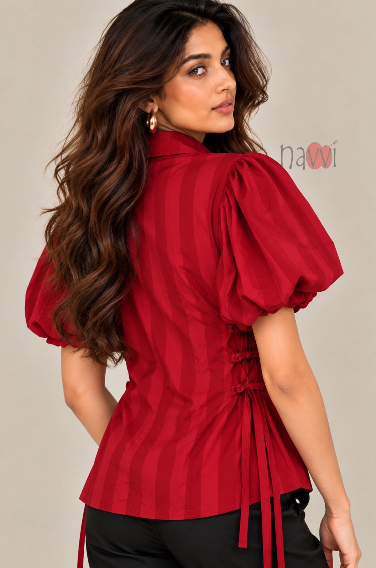 Red Floral Patchwork Shirt