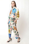 Abstract Printed Co - ord Set - Navvi.in