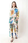 Abstract Printed Co - ord Set - Navvi.in