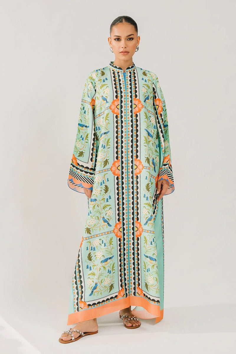 Abstract Printed Maxi Dress - Navvi.in
