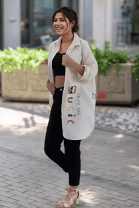Alphabet Doodle Print Shirt - Navvi.in