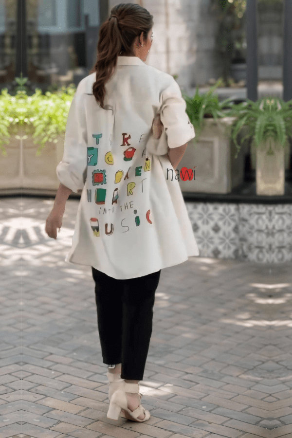 Alphabet Doodle Print Shirt - Navvi.in
