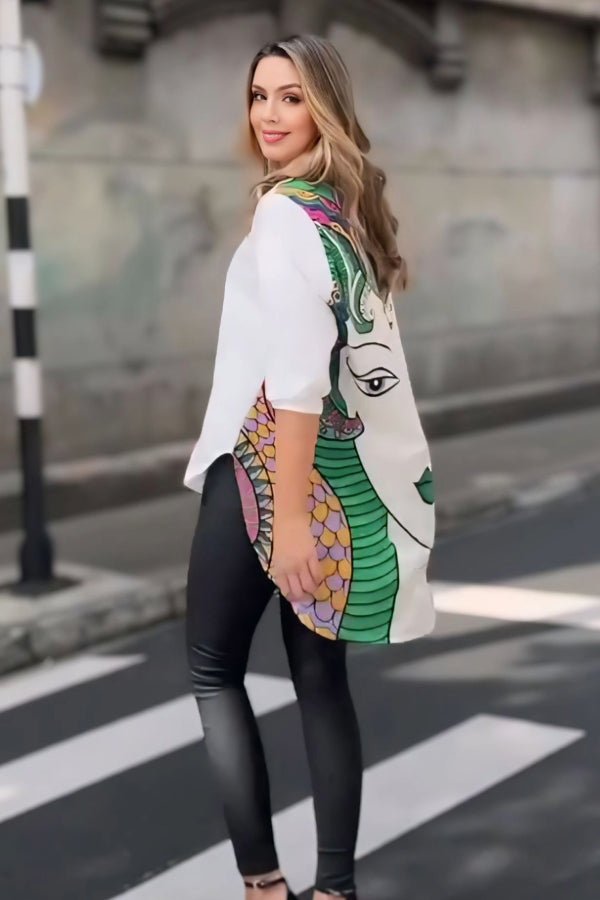 Artistic Face Back Printed Shirt - Navvi.in