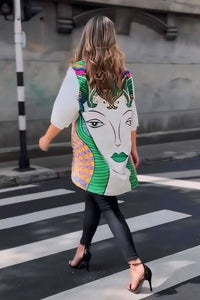 Artistic Face Back Printed Shirt - Navvi.in