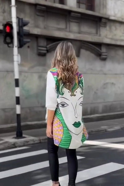 Artistic Face Back Printed Shirt - Navvi.in