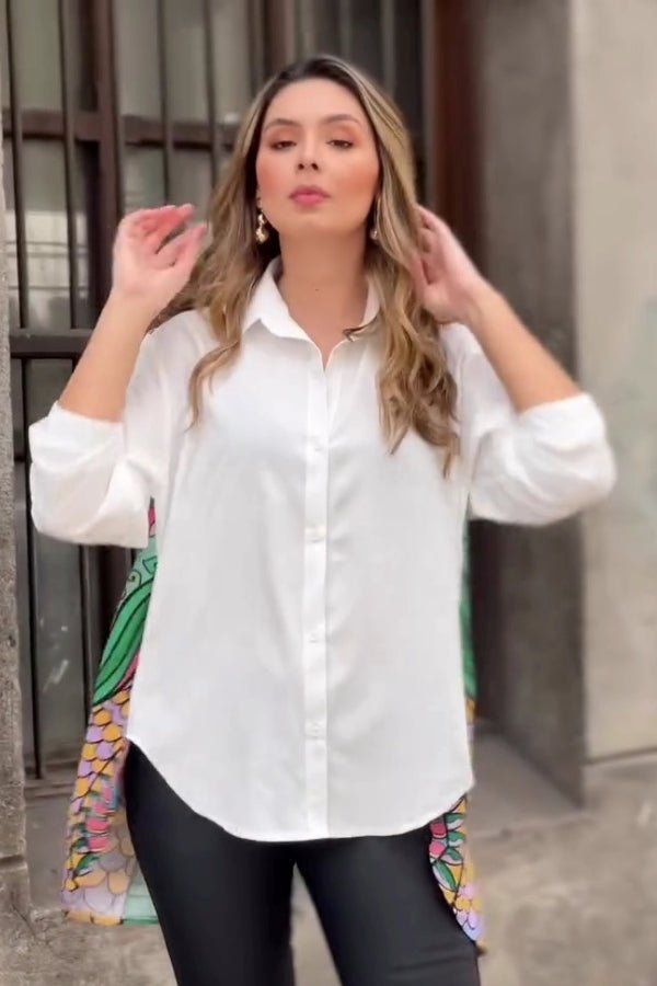 Artistic Face Back Printed Shirt - Navvi.in