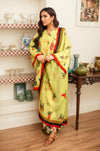 Vibrant Lime and Red Border Print 3-Piece Set