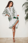 Azure White Boho Ruffle Dress - Navvi.in