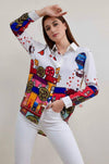 Artistic Print Casual Shirt