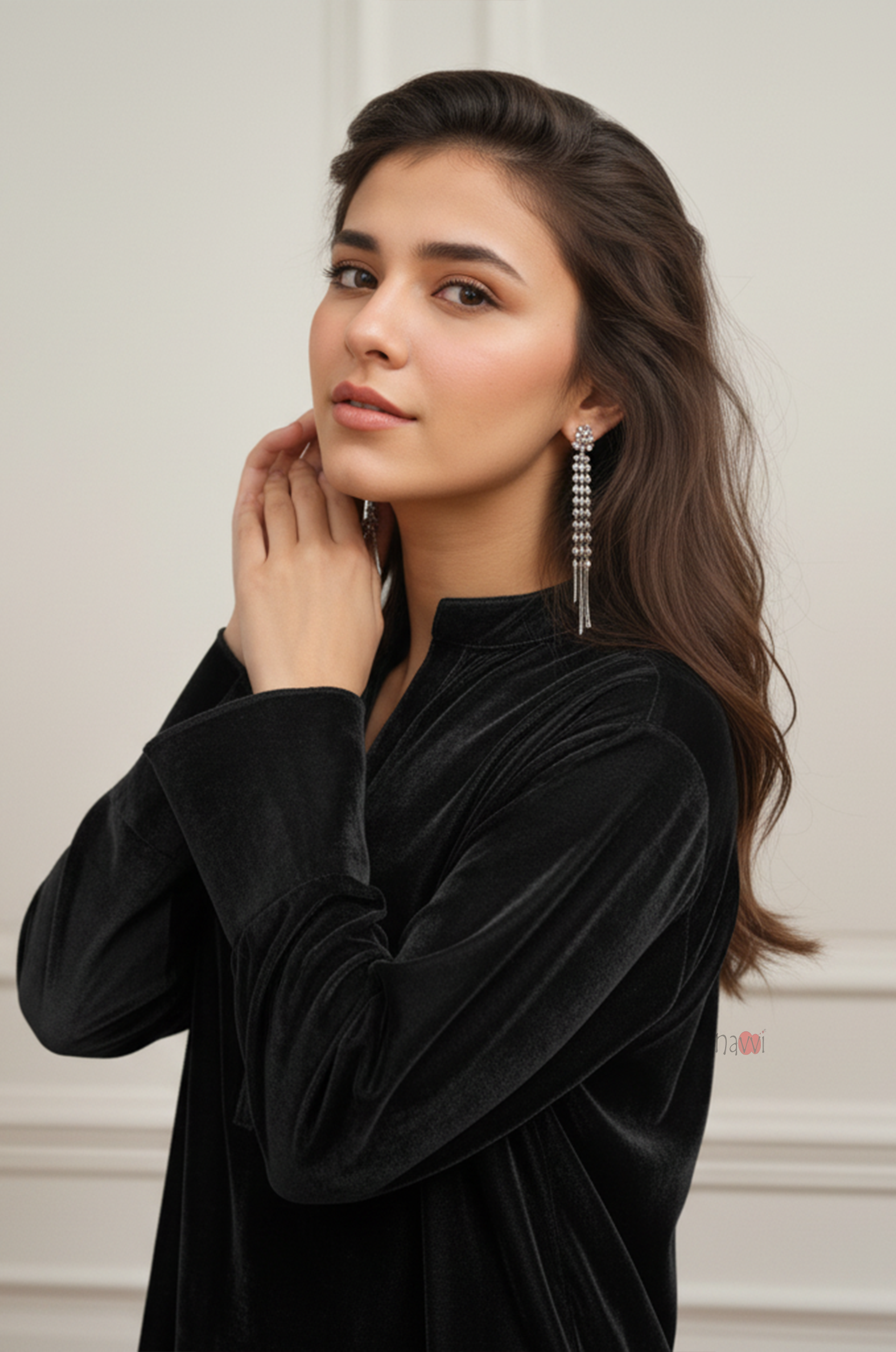 Elegant Black Velvet Easy-Fit Co-Ord