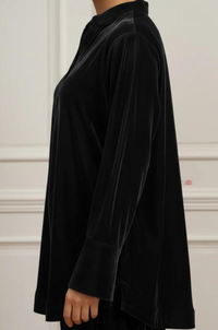 Elegant Black Velvet Easy-Fit Co-Ord