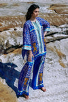 Band Collar All Over Printed Co - Ord Set - Navvi.in