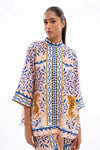 Band Collar All Over Printed Co - Ord Set - Navvi.in