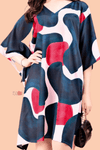 Bash Blue Red Kaftan Dress - Navvi.in