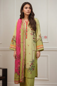 Lime Green Festive Kurta Set with Dupatta - Navvi.in