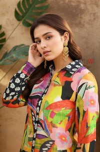 Tropical Muse Abstract Floral Shirt Top