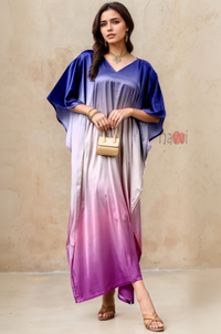 Ombre Satin Breeze kaftan Digital Printed