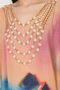 Beachy Short Kaftan Dress - Navvi.in