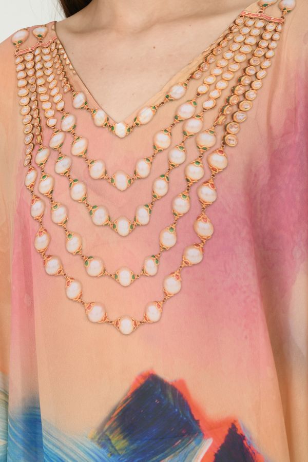 Beachy Short Kaftan Dress - Navvi.in