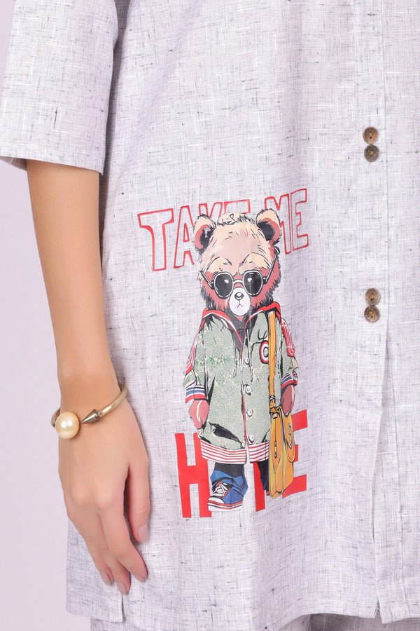 Bear Printed Co - Ord Set - Navvi.in