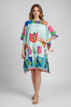 Abstract Floral Art Kaftan Dress