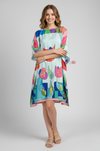 Abstract Floral Art Kaftan Dress