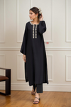 Signature Black Embellished Long Kurta Set– Luxe Occasion Wear