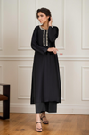 Signature Black Embellished Long Kurta Set– Luxe Occasion Wear