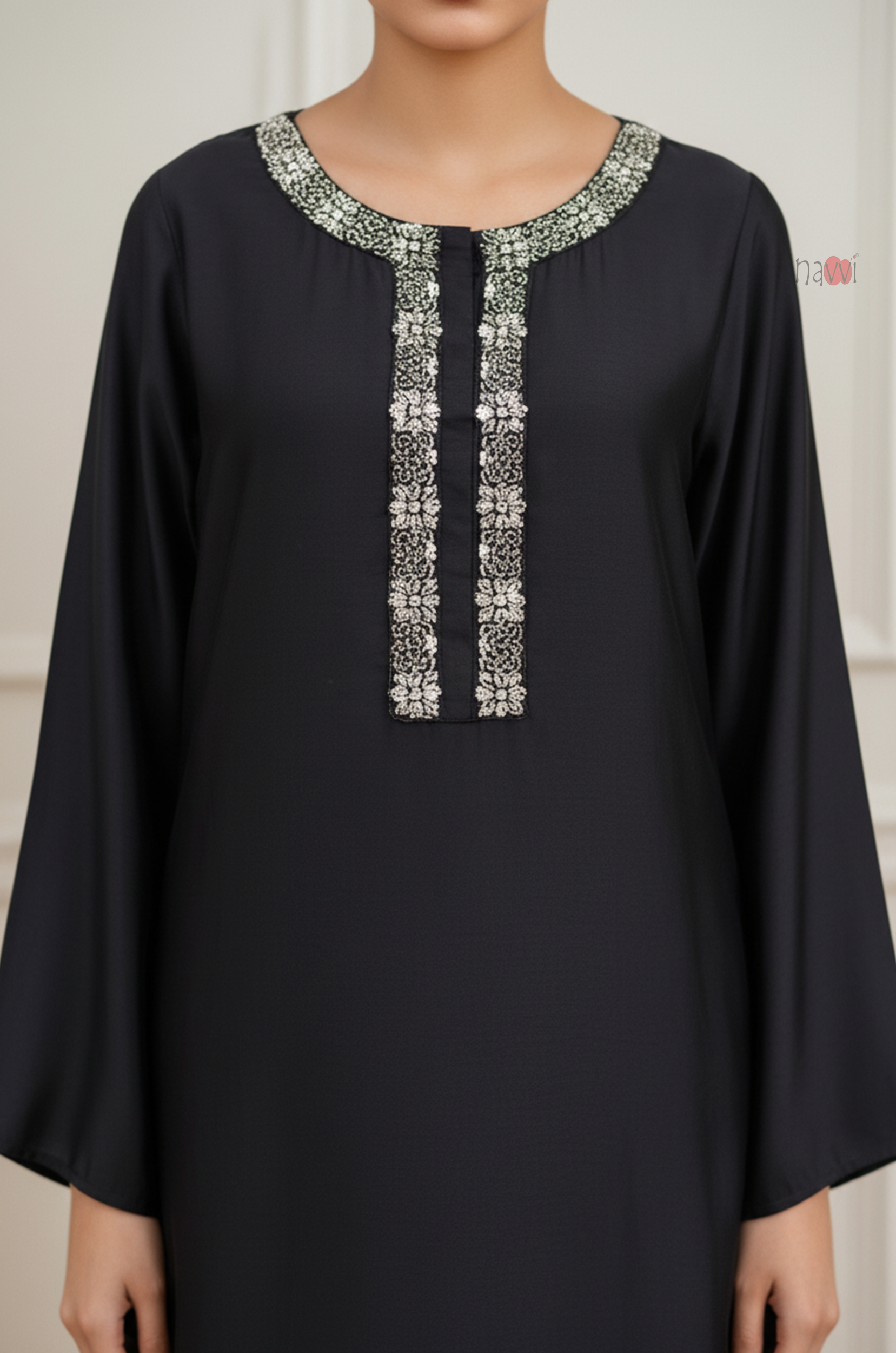 Signature Black Embellished Long Kurta Set– Luxe Occasion Wear