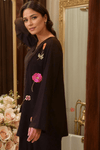 Black and Blooms Co - ord Set - Navvi.in
