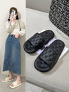 Black Cushioned Casual Slippers - Navvi.in