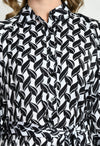 Black & White Satin Dress - Navvi.in