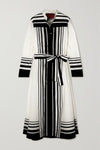 Black & White Stripes Dress - Navvi.in
