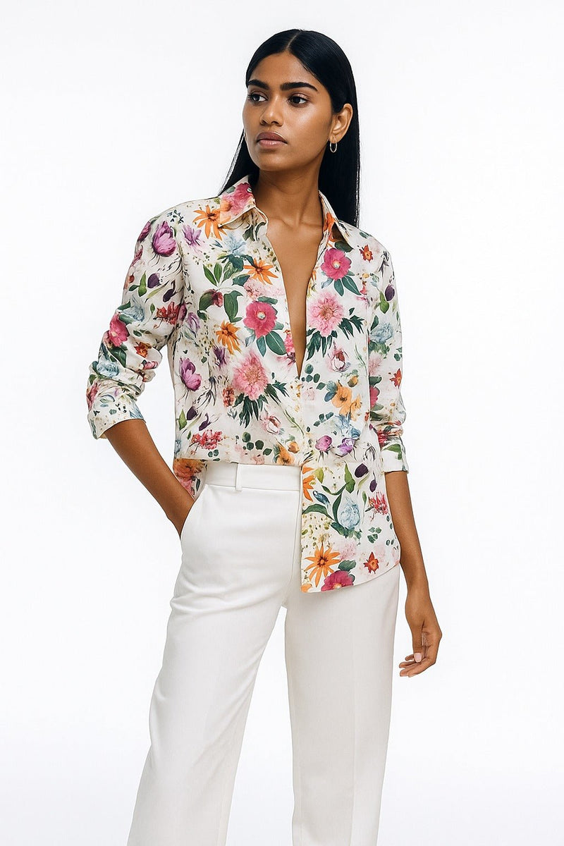 Bloom Boldly Button - Up Shirt - Navvi.in
