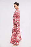 Blue and White Floral Print Maxi Dress (2 Colours) - Navvi.in