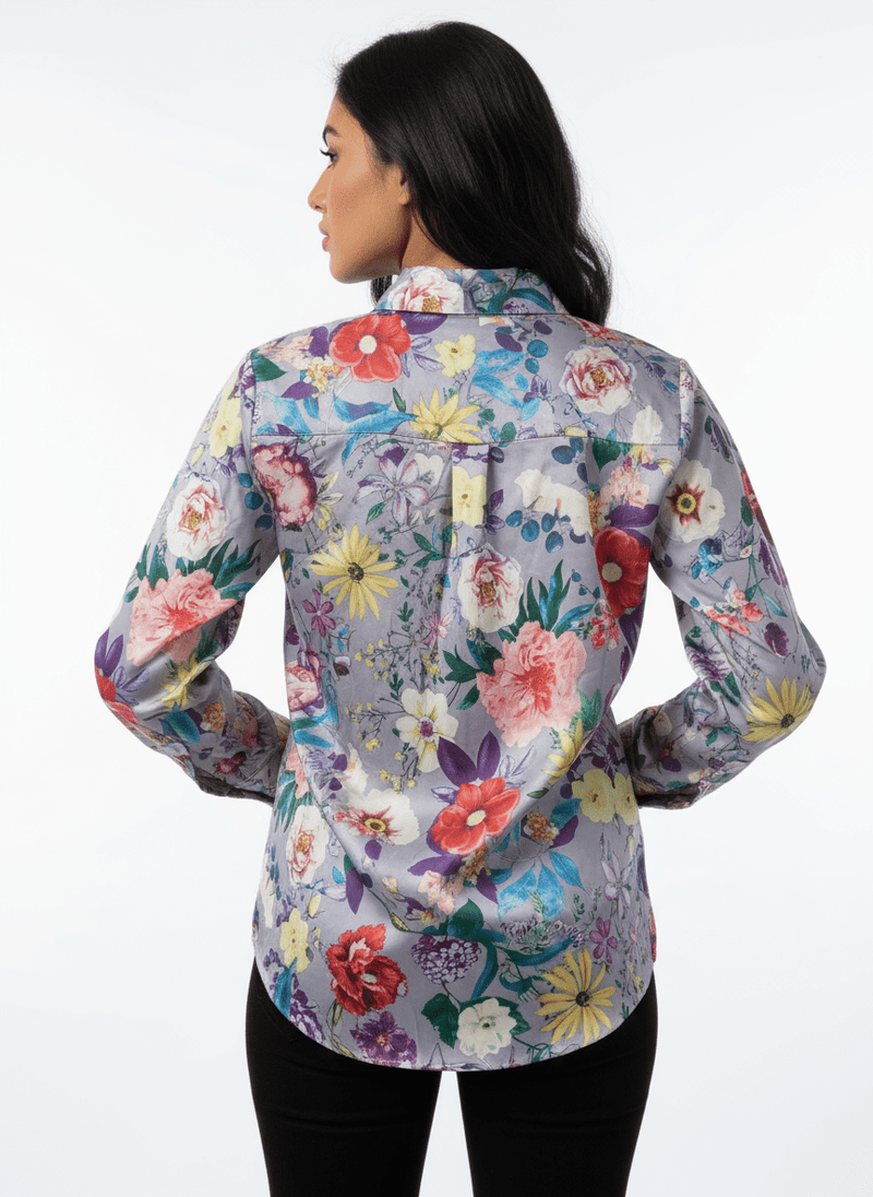 Blue Bloom Button - Down Shirt - Navvi.in