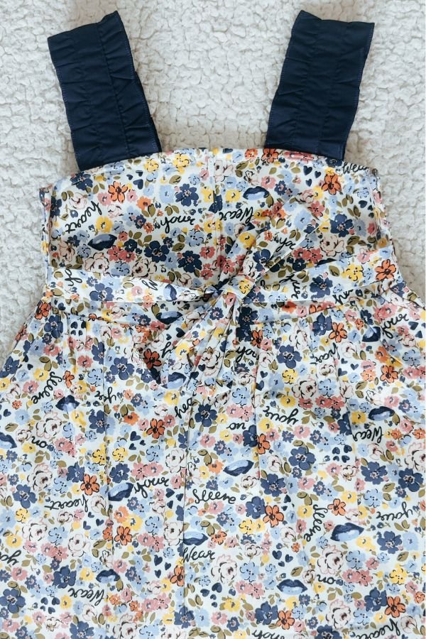 Blue Bow Summer Frock - Navvi.in