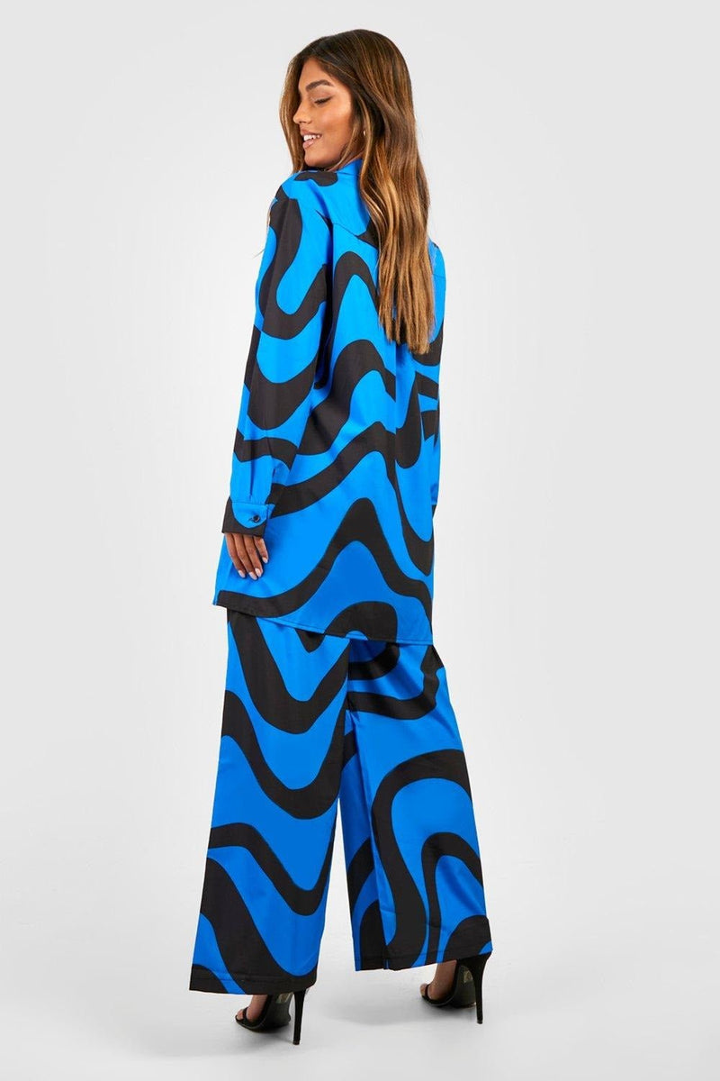 Blue Filament Co - ord Set - Navvi.in