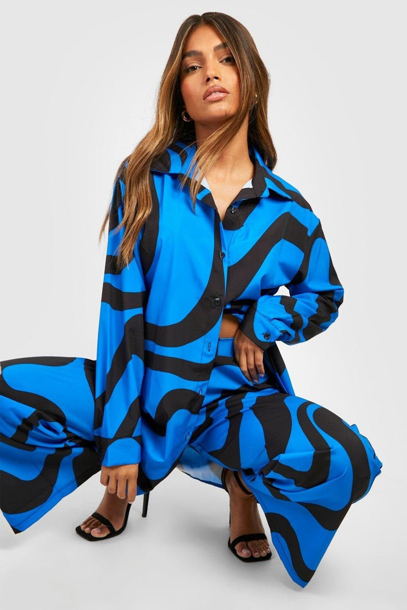 Blue Filament Co - ord Set - Navvi.in