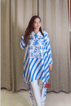 Blue Floral Printed Co - Ord Set - Navvi.in