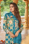 Blue Floral Printed Co - ord Set - Navvi.in