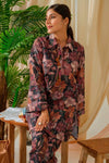 Blue Printed Floral Co - Ord Set - Navvi.in