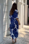 Blue & White Korean Long Shirt - Navvi.in