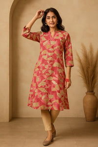 Blush Mosaic Kurta - Navvi.in