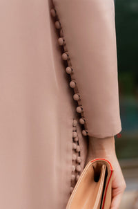 Blush Nude Straight Kurta Pant Set - Navvi.in