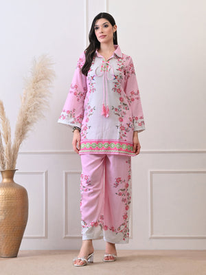 Blush Pink Floral Co-ord Set