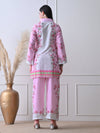 Blush Pink Floral Co - ord Set - Navvi.in